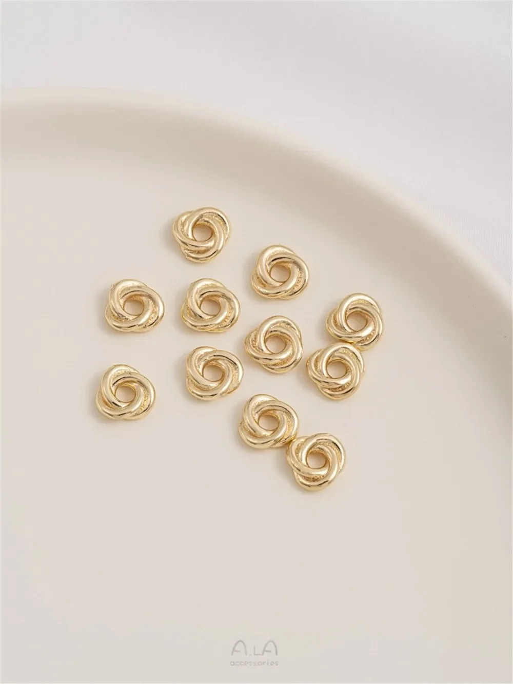 Витое кольцо с узлом из 14-каратного золота, отдельные аксессуары для рукавов из бисера, серьги ручной работы «сделай сам», браслеты, материалы ручной работы K053