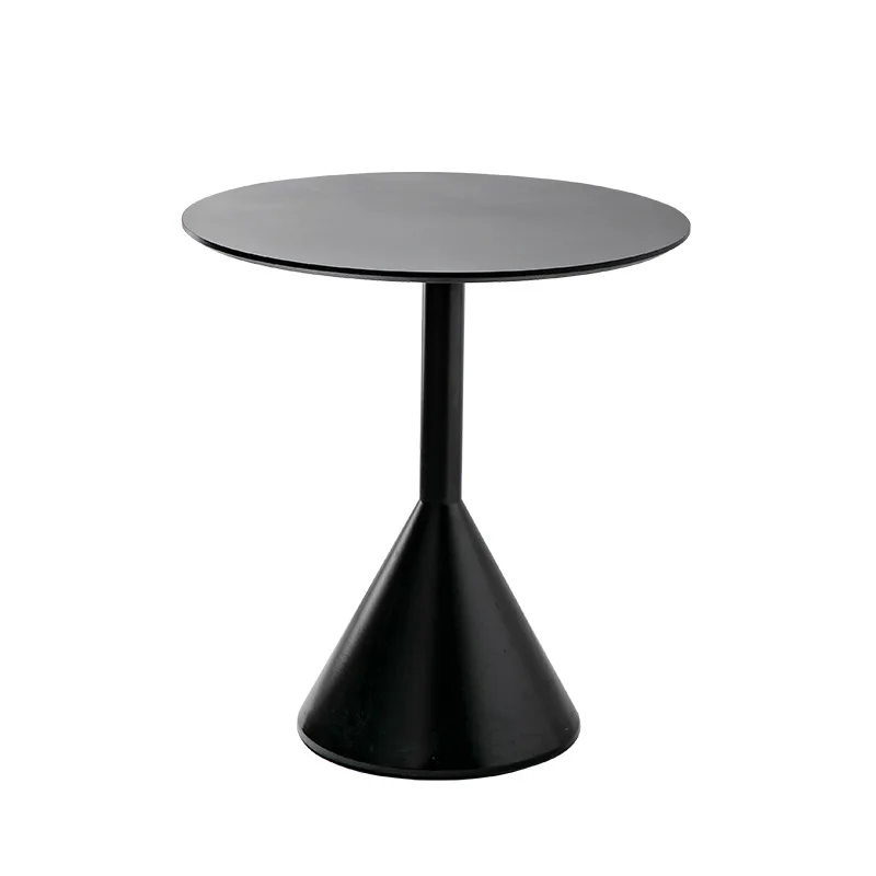 

Simple white round table small apartment balcony household round cafe milk tea shop negotiation table