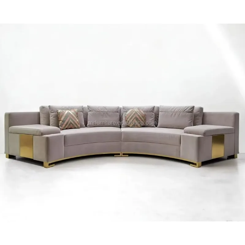 *Curved Sectional Sofa 3 Pieces Modular Sofa Living Room Velvet Lounge Couch For Hotel Home Living Room Sofa Set