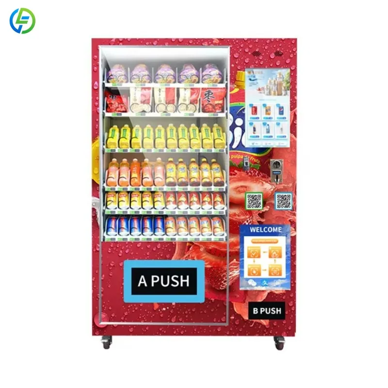 Snacks Vending Machine with Card Reader Id Verification Vending Machine with Cashless Payment System Customized