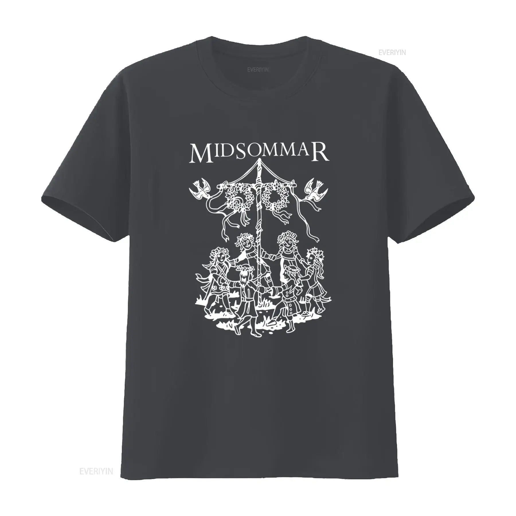 Midsommar Shirt Vintage Washed Unisex Oversized Horror Streetwear Soft Cotton Short Sleeve Tee Gift Clothing Tops 2026 Hot Sale