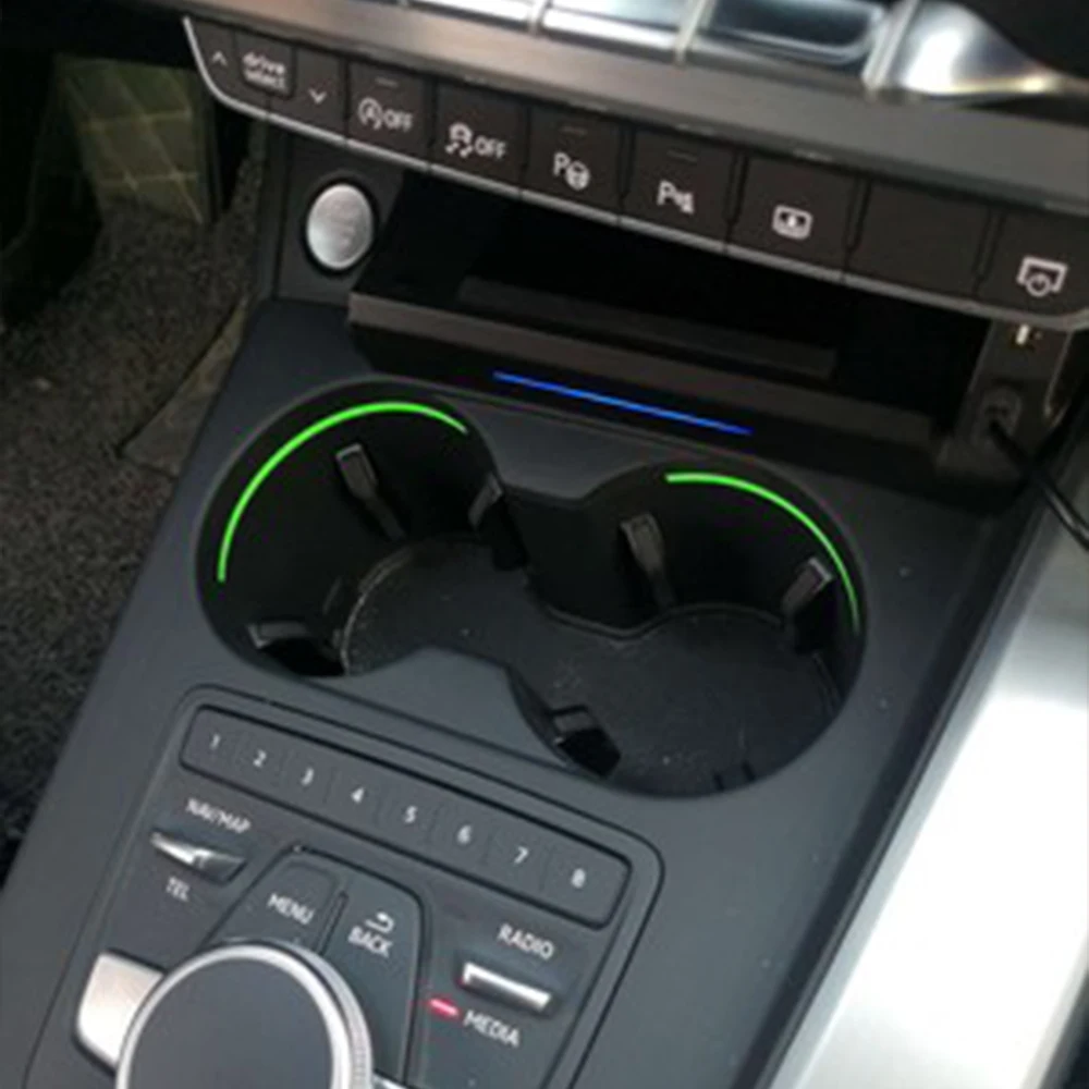 

15W Wireless charging pad For Audi A4 B9 S4 RS4 A5 2017-2021 phone charger usb center console mobile holder quick charge trim