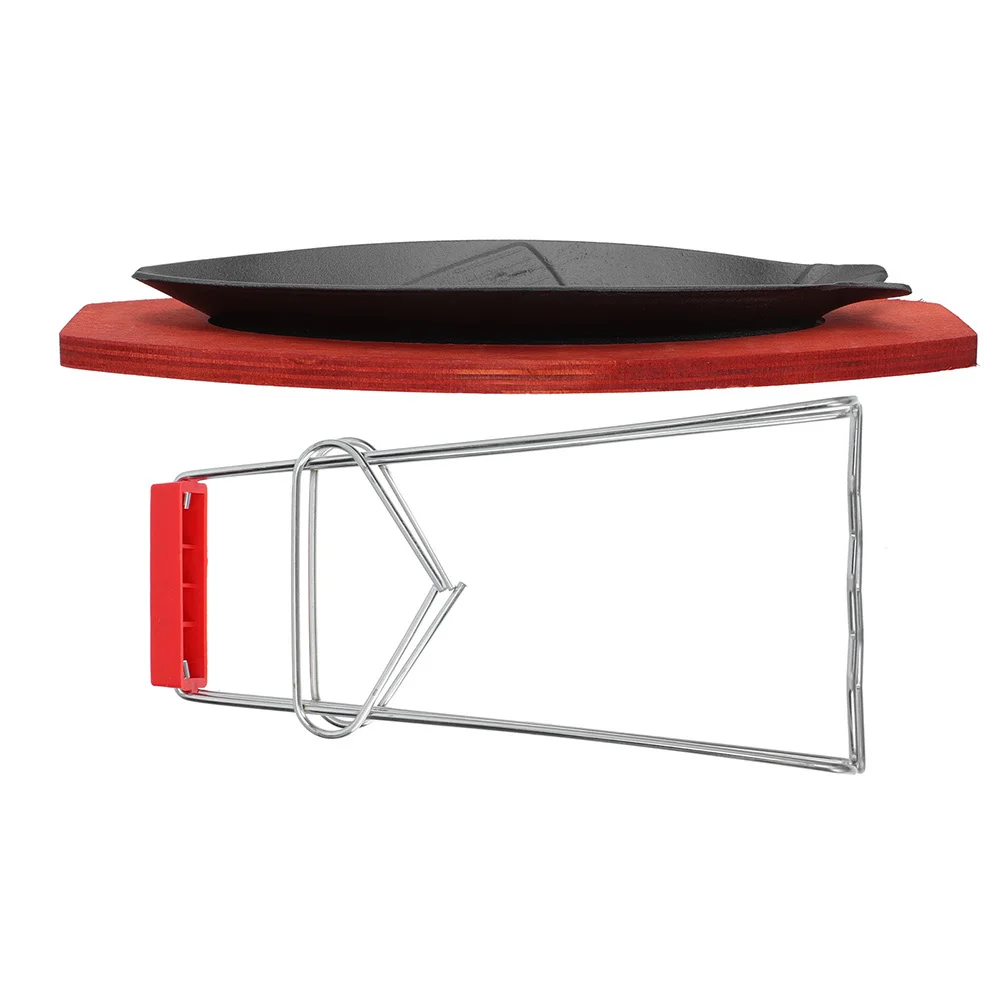 

1 Set Fish-Shaped Cast Iron Skillet Heavy Duty Grilled Steak Plate Even Heat Distribution Family Dining Western Food Cooking