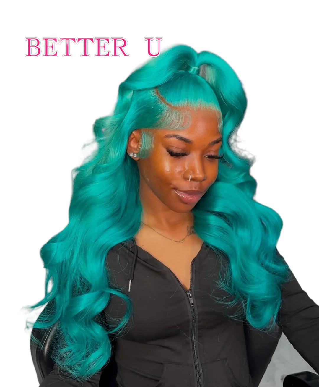 Peluca con malla frontal de cabello humano 13x6 azul azulado para mujer, cuerpo ondulado prearrancado, color rubio, verde, peluca con malla frontal 13x4, cabello humano