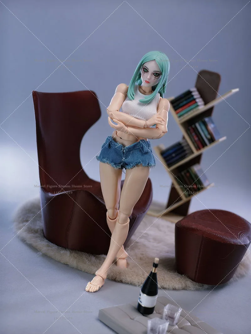 1/12 Scale Summer Outfit White Vest and Blue Denim Hot Pants‌ Female Clothes For romankey NOTTAA 6-inch Action Figure Soldier