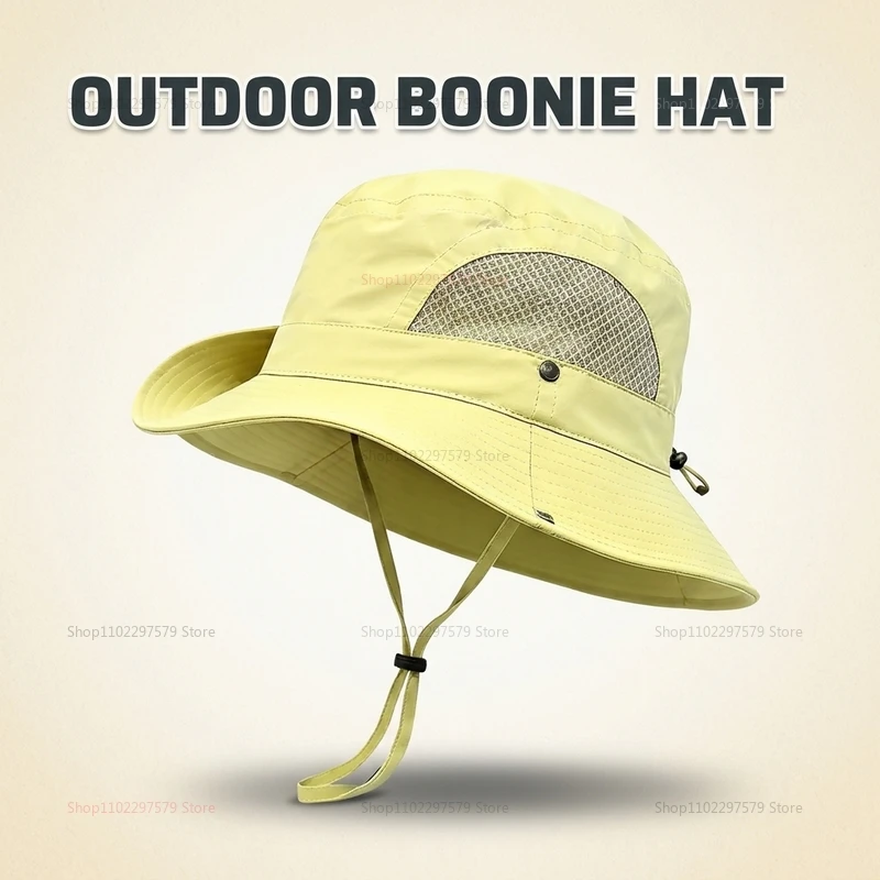 Unisex Quick Dry Fisherman Hat Lightweight Breathable Sun Hat for Spring Summer Anti-UV Outdoor Camping Hiking Mountaineering