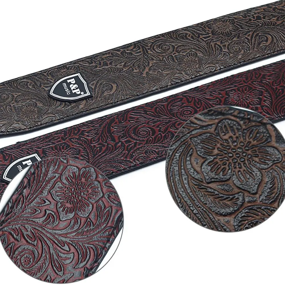 High Quality Leather Guitar Strap Adjustable Guitar Accessories Guitar Crossbody Strap Widening Bass Strap Guitar