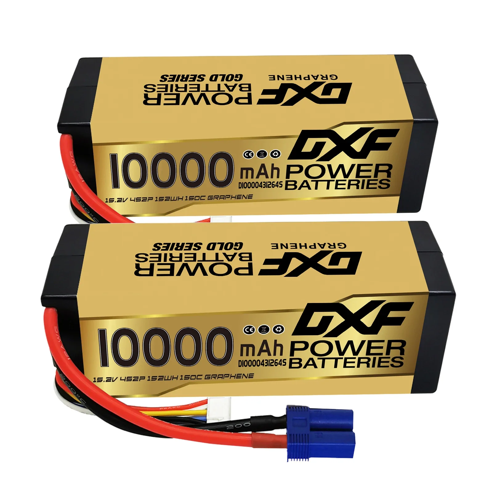 DXF 4S Lipo batterie 10000mAh 15.2V 150C batterie rigide avec connecteur XT90 pour voiture camion réservoir RC Buggy Truggy course passe-temps