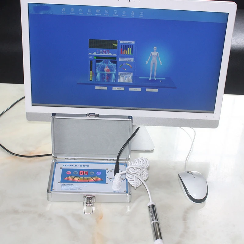QRMA-999マグネティックスケジューリンアナライザー、クォンタムヘルスアナライザー、フルボディアナライザー、チェックセット、54レポートに示すように、新しい