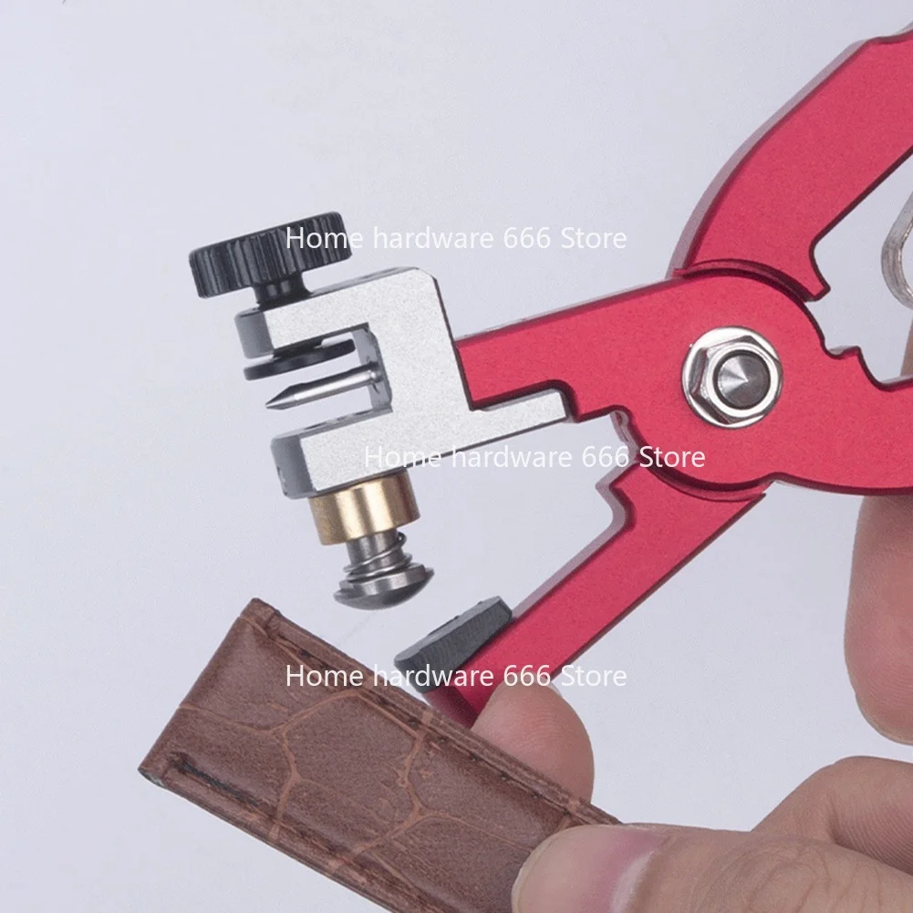 Pinza da taglio per bracciale per orologio in pelle per cinturini per fissare i chiusure Pinza per utensili manuali con barra a molla rossa dritta