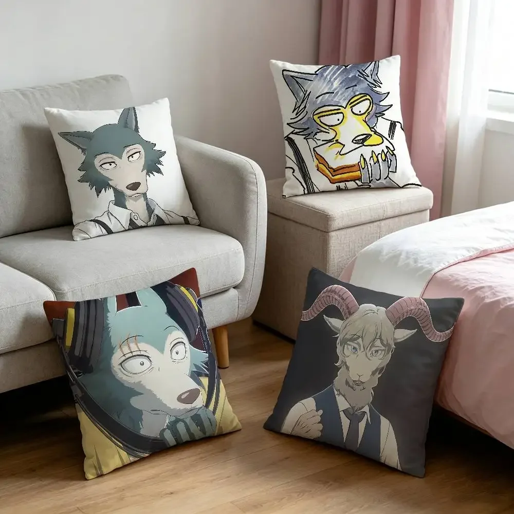 Anime Beastars Customizable Square Pillowcases, Stylish And Soft, Perfect For Beds, Cars, And Sofas.
