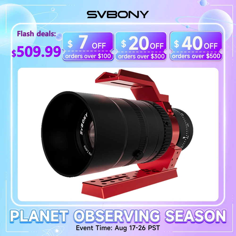 Svbony SV555 Neues Upgrade Astrofotografie-Teleskop APO 243 mm f/4,5 Teleobjektiv für Vollformat-Himmelbildgebung