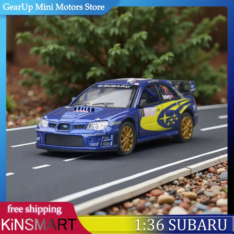KiNSMART 1:36 Subaru Impreza WRC раллийный автомобиль, литая под давлением модель из сплава, функциональная гоночная коллекционная коллекция для любителей автоспорта KiNSMART 1:36 Subaru Impreza WRC раллийный автомобиль, литая под давлением модель из сплава, функциональная гоночная коллекционная коллекция для любителей автоспорта