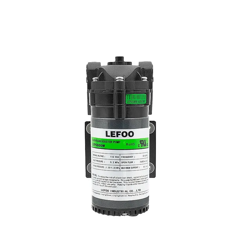 LEFOO 115V AC Bomba 600GPD Diaphragm Booster Water 0.2MPa Inlet Pressure RO Pump