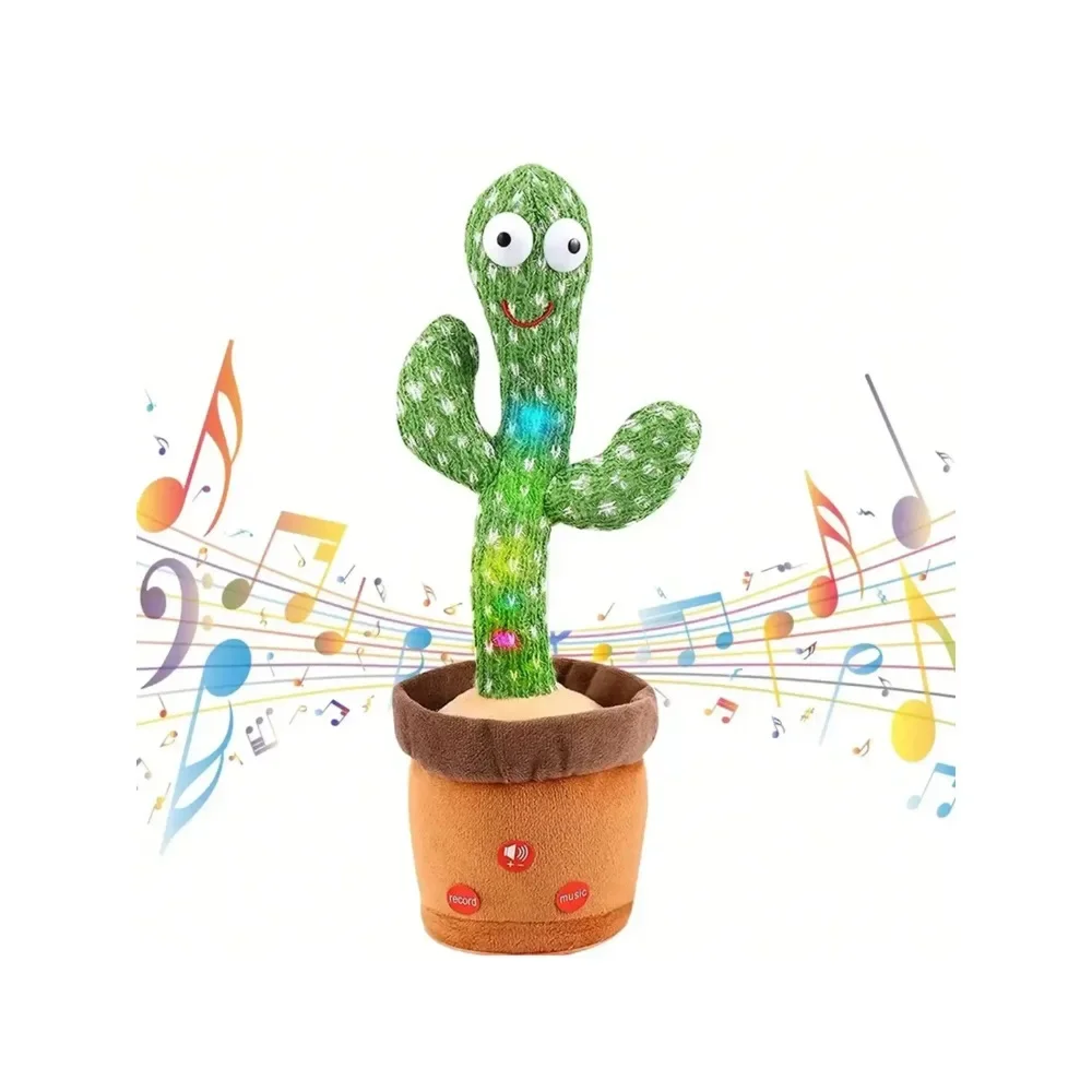 1pc-Dancing Talking Cactus Toys for Baby Boys and Girls, Singing Mimicking Recording Repeating What You Say Voice Changer