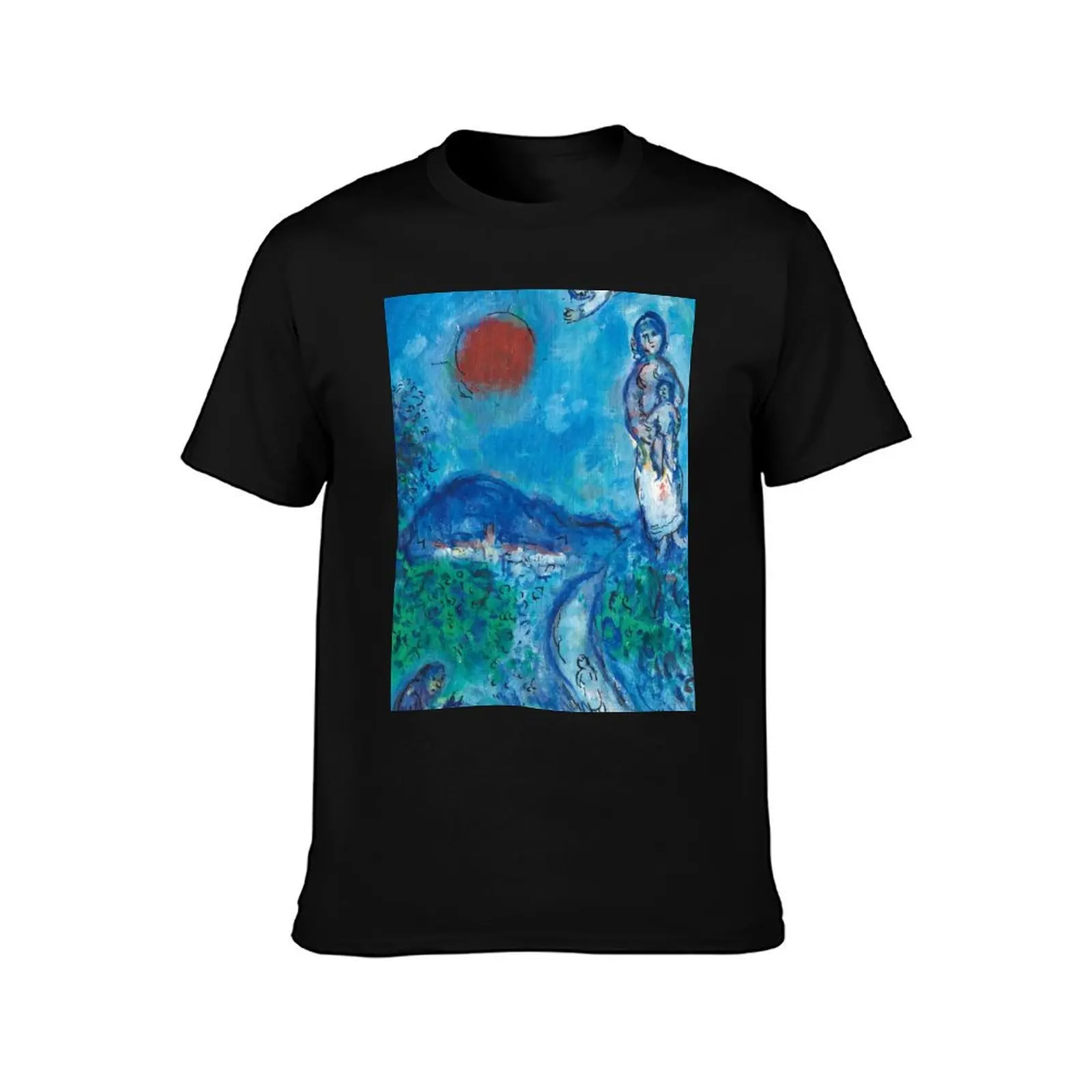 Marc Chagall Maternite au Soleil Rouge T-Shirt Lightweight Casual Summer T-Shirt