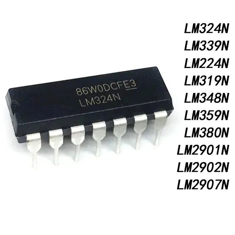 10Pcs/Lot LM324N LM324 DIP-14 LM339N LM339 LM224N LM319N LM348N LM359N LM380N LM2901N LM2902N LM2907N LM224 DIP-16 LM2901 LM2902