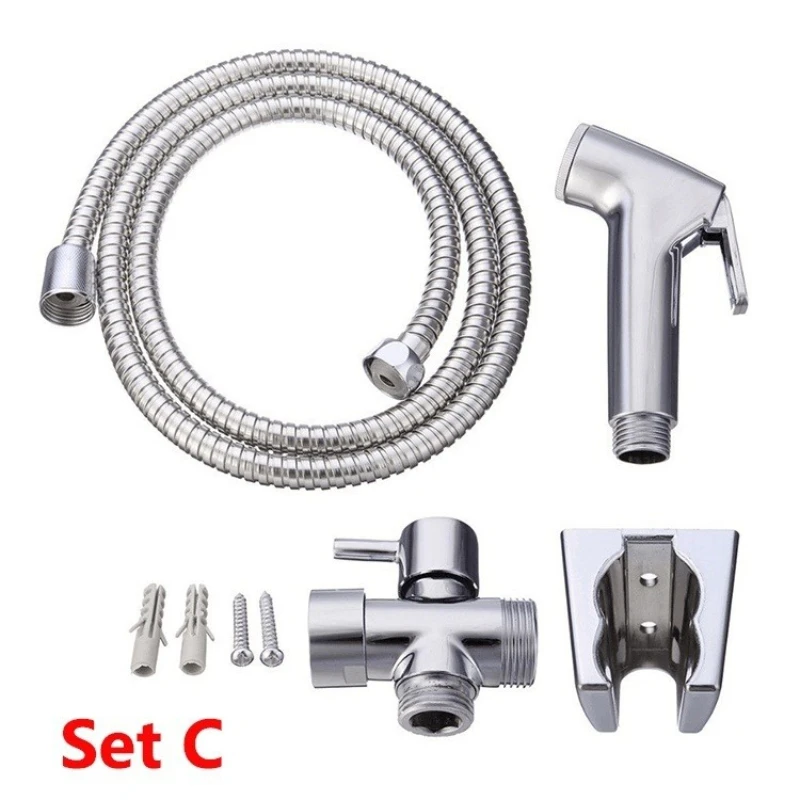 Toilet Brush Handheld Spray Gun Sprayer Kit DN15 Stainless Steel Hand Bidet Faucet for Kitchen Shower Multipurpose - Image 6