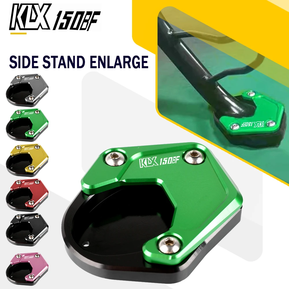 

Motorcycle Side Stand Enlarge Pad Kickstand Extension Support Plate For kawasaki KLX150BF KLX 150 BF KLX150 BF 2016 2017 2018