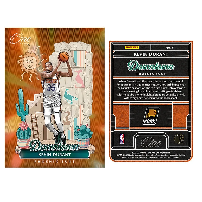 การ์ดสะสมบาสเกตบอล Panini One and One รุ่น Downtown ปี 2022-23 ของ Ja Morant, Kevin Durant, James ของสะสมสำหรับแฟนๆ ของขวัญวันคริสต์มาสและวันเกิด ของเล่น