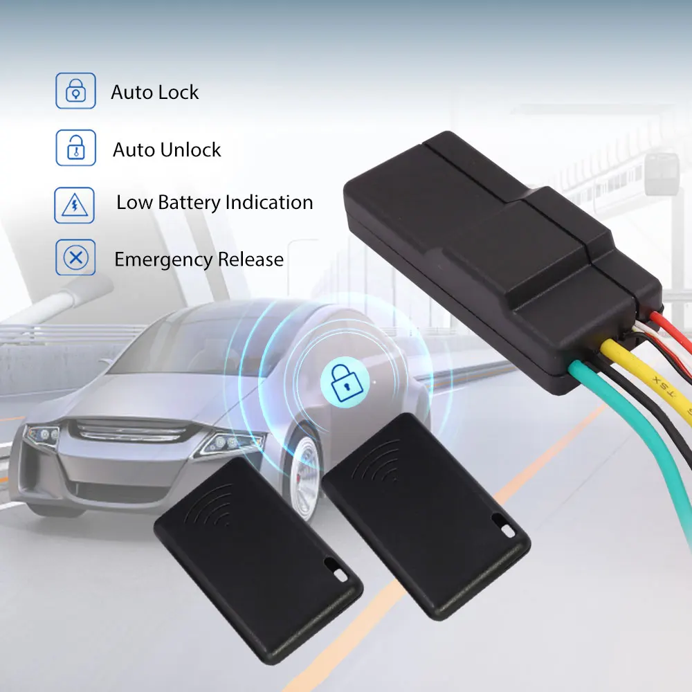 New 2.4GHz RFID Car Immobilizer Wireless Engine Lock Burglar Alarm System Anti-Hijacking Intelligent Circuit Cut Off Auto Unlock