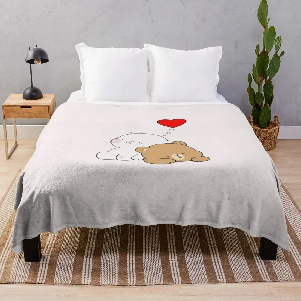 

cute cartoon bears Throw Blanket Decoratives For Sofa Thin Flannel Blankets For Bed Blankets