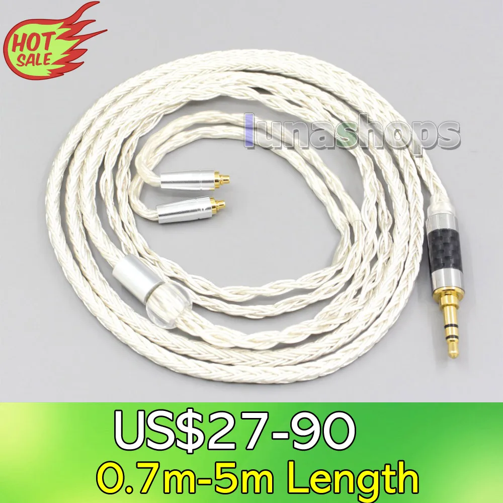 LN007699 16 Core OCC Silver Plated Earphone Cable For Sennheiser ie200 IE300 ie600 IE900