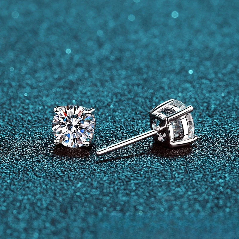 haimatong-pt950-platinum-earrings-women's-four-claw-earrings-160-cent-moissanite-earrings