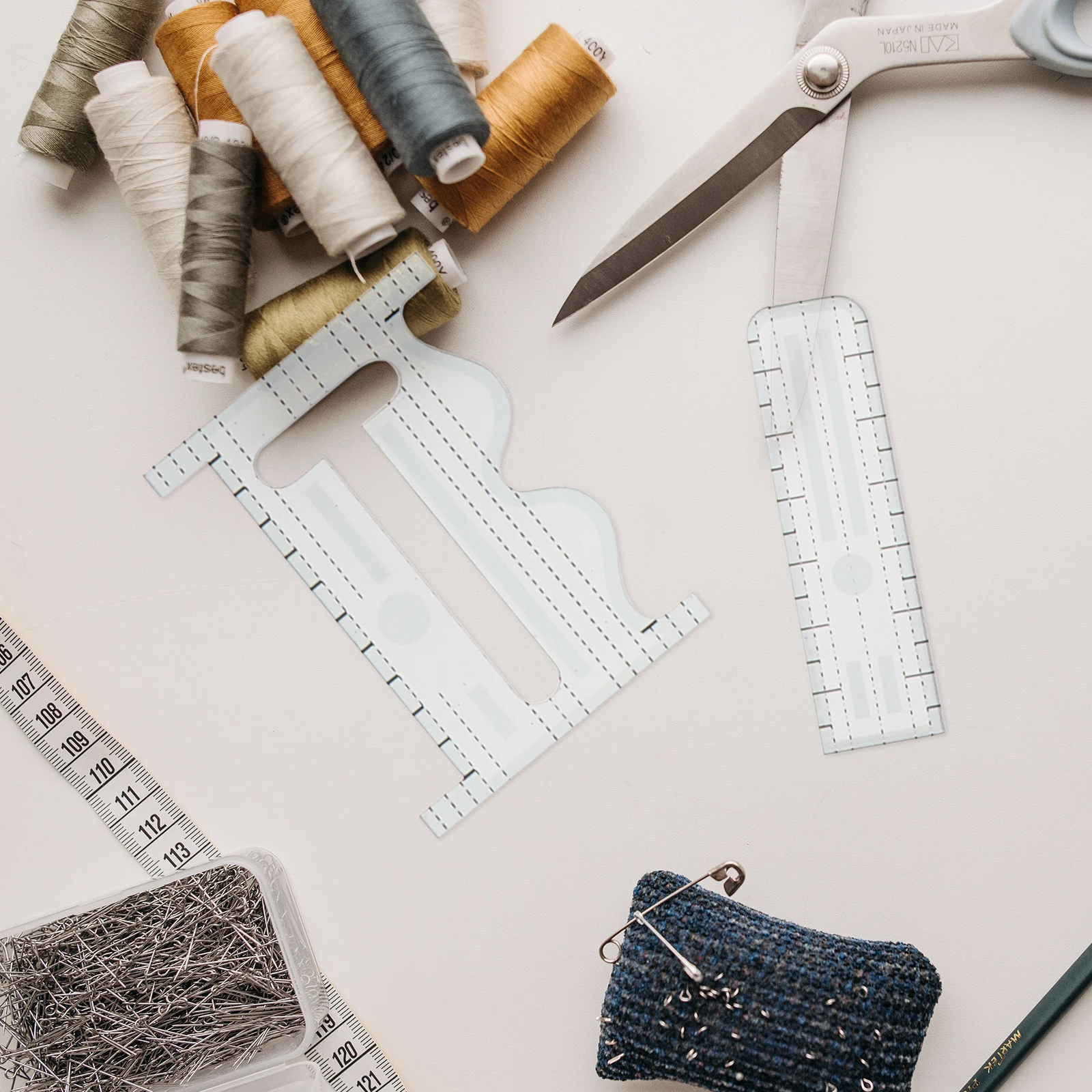 

9pcs Acrylic Patchwork Ruler Template Sewing Rulers For Quilting Diy Fabric Stitching Tool Plastic Patchwork Template Kit