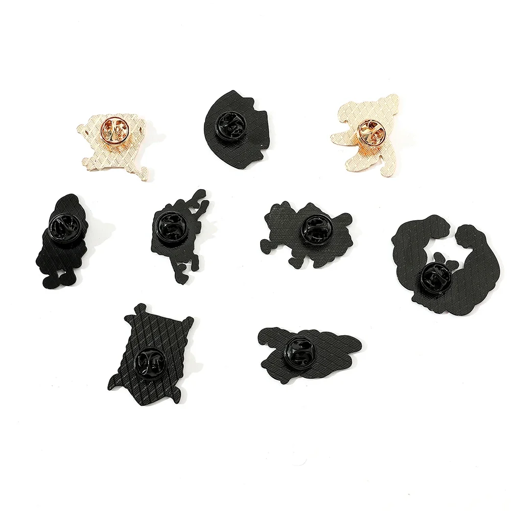 5 قطعة أنيمي مضحك سبونجبوب سكوير بروش الإبداعية سبونجبوب سكوير بانتس دبوس معدني شارة مينا على ظهره الملابس والاكسسوارات #3