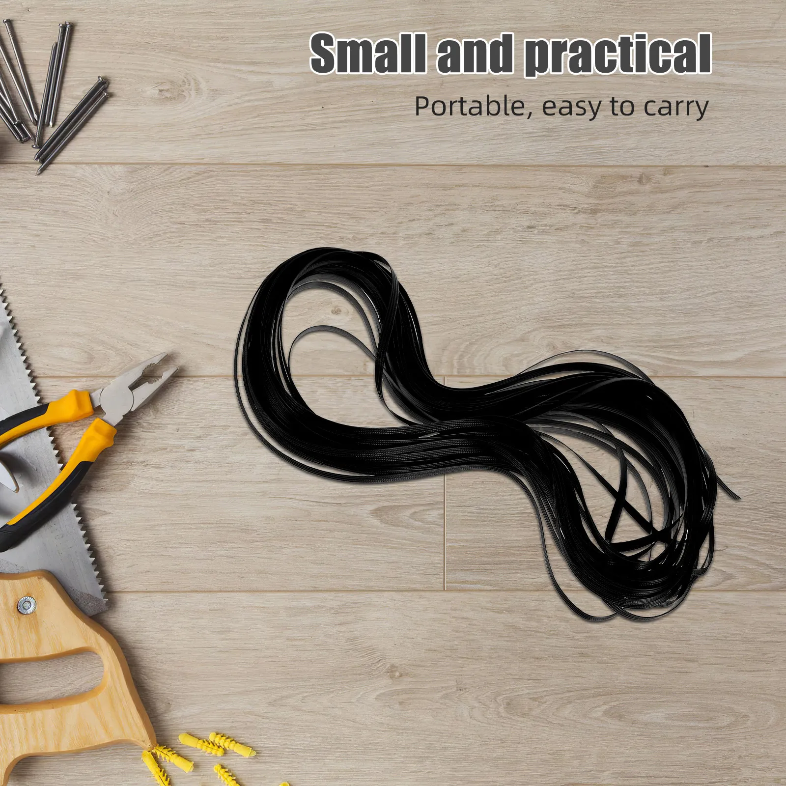 

1Set Synthetic Rattan Repair Material Pe Wicker Webbing Flat Round Strips for Wicker Furniture Chair Caning Replacement DIY Home