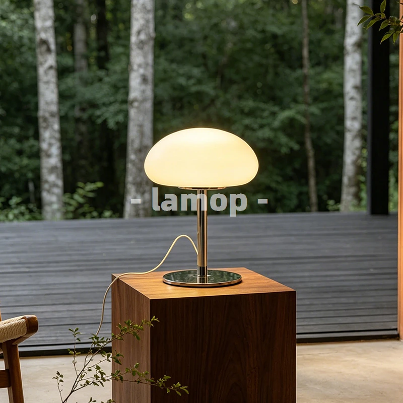milky-white-flat-oval-pebble-chrome-thin-pole-table-lamp-minimal-white-vanity-dresser-3-tone-soft-light-bedroom-decor-lamp