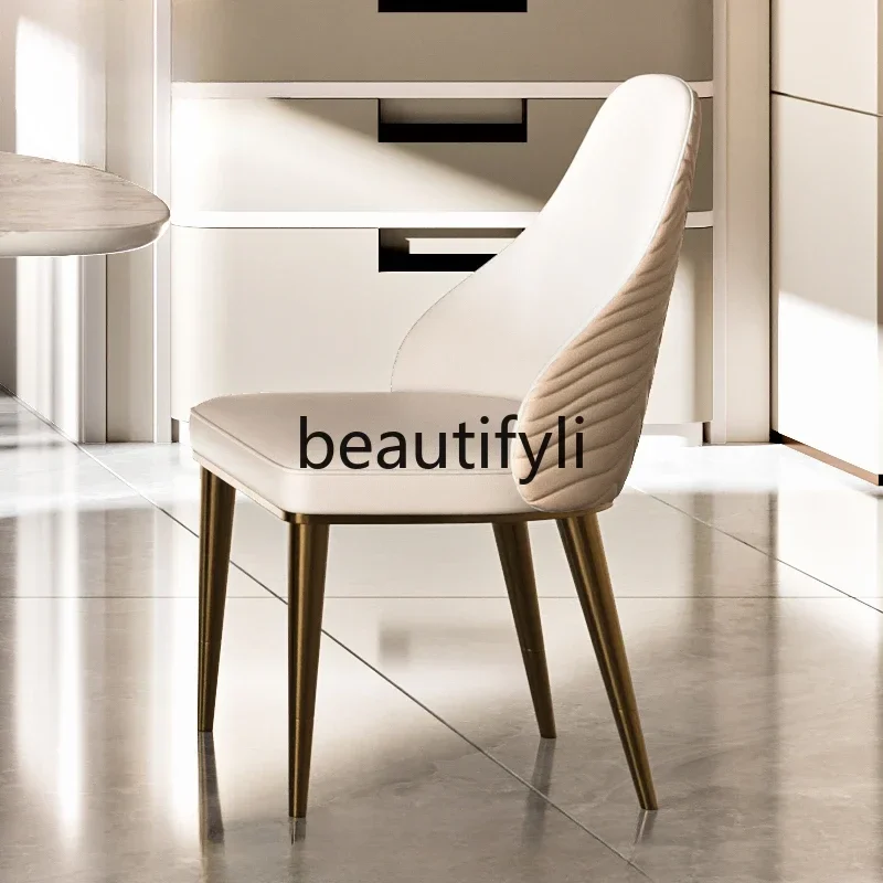 

zqqqqMinimalist Italian light luxury dining chair, high-end dressing chair, book chair