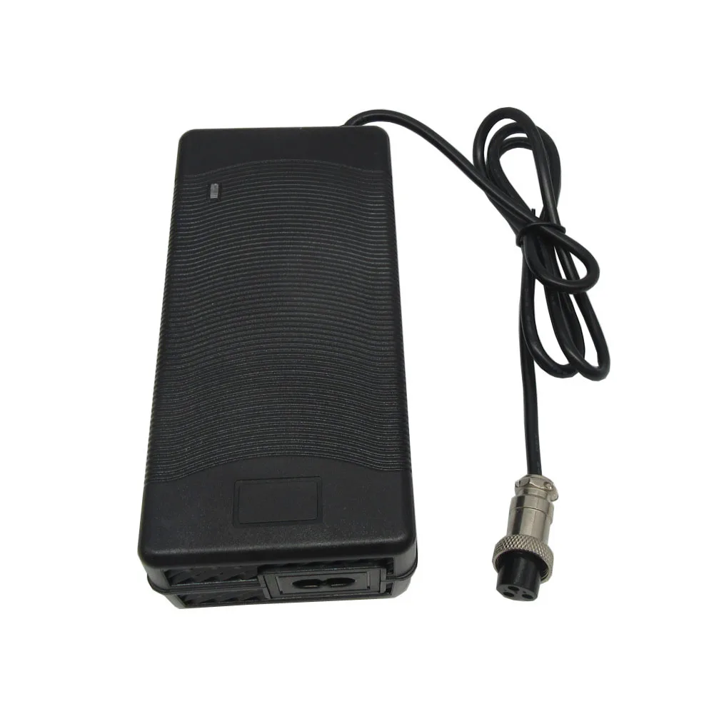 58.8V 3A Lithium Charger GX16 Connector For 51.8V 52V 14S 20AH 30AH Li ion Battery Charger DC XLR Connector with Fan