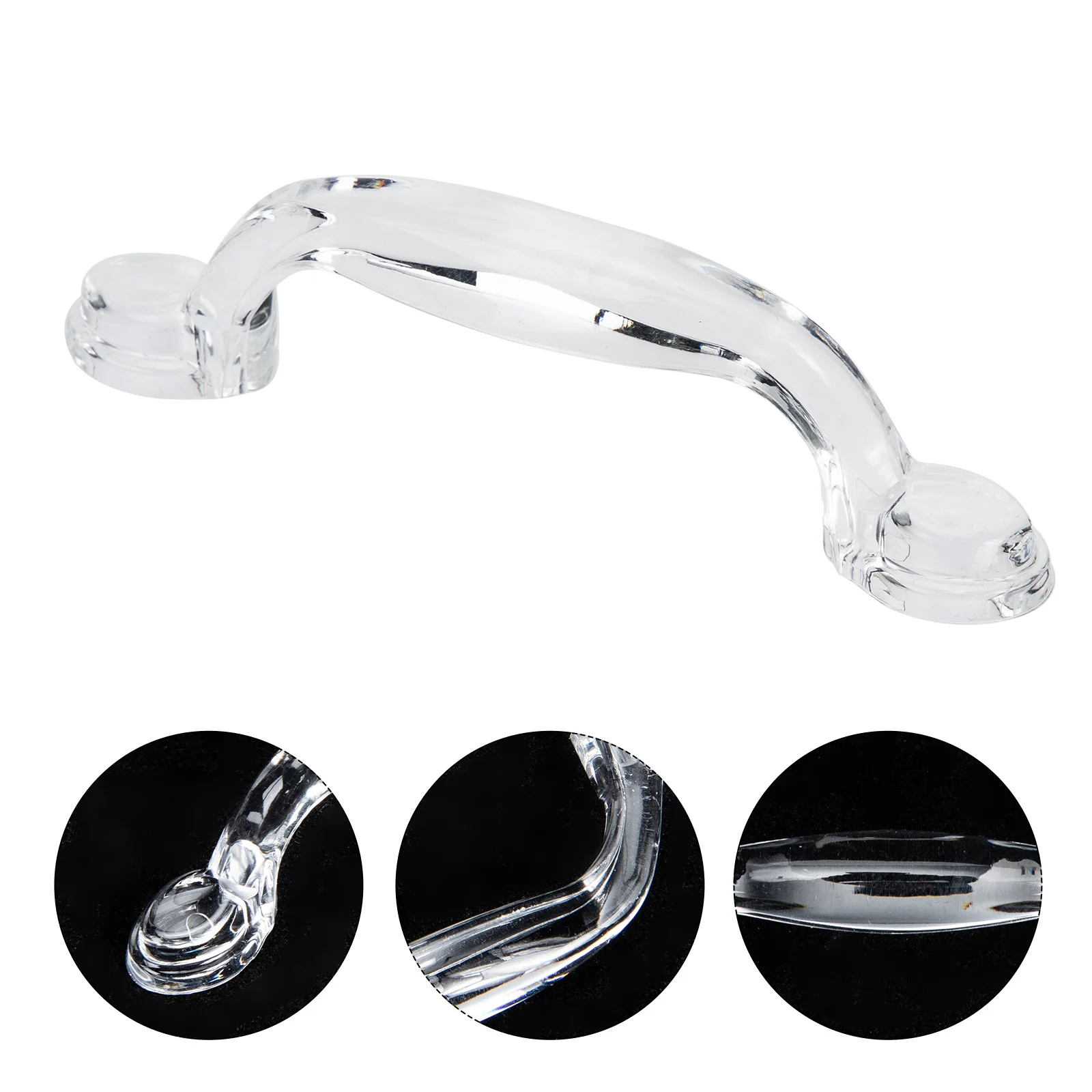 8 قطعة مقابض باب الخزانة الكريستال الاكريليك قوس تصميم درج يسحب لخزانة المطبخ خزانة الأثاث المقابض الخارجية #1