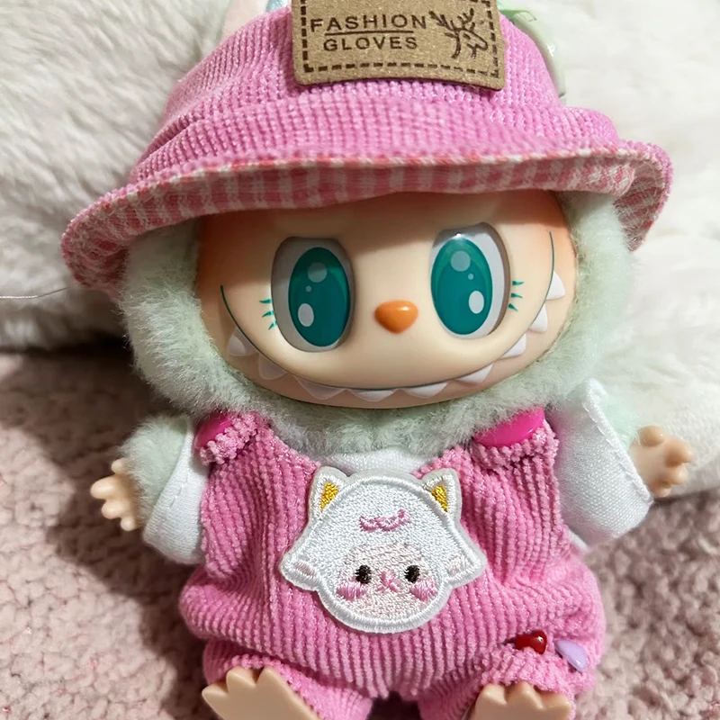 ل 15-17 سنتيمتر Labubu v1v2 الزي اكسسوارات قبعة صغيرة وزرة مجموعة الديكور ملابس صغيرة لعب الأطفال هدية عيد ميلاد #6