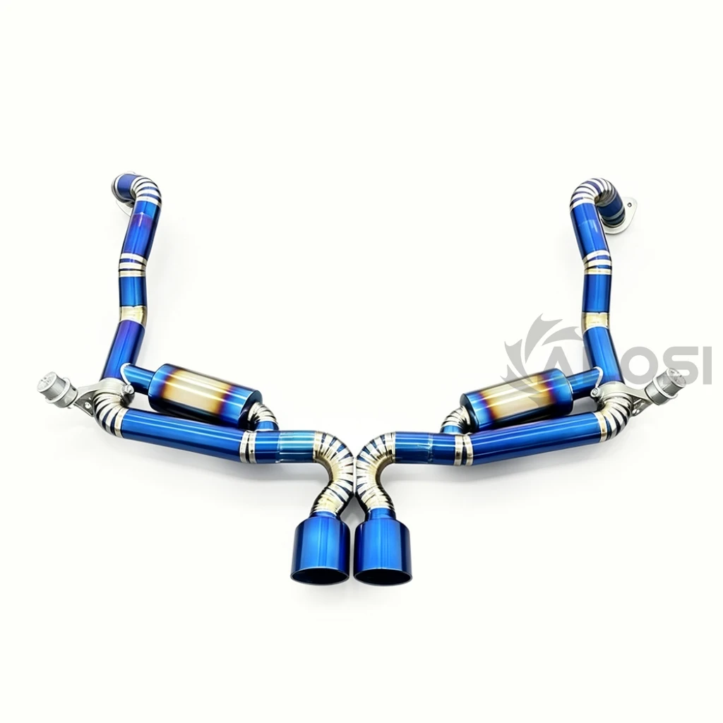 Titanium valve exhaust for Porsche 981 Cayman/Boxster Boxster S / Cayman S / GTS 2.7/3.4 2012-2016  Titanium alloy valve exhaust
