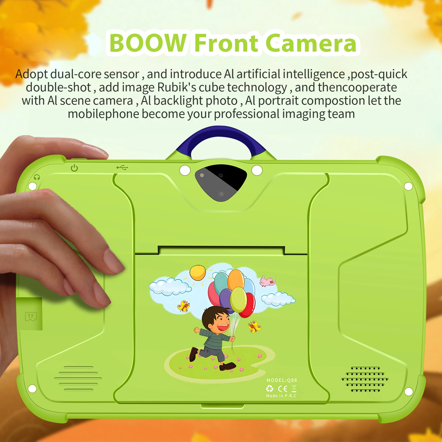 Nieuw Ontwerp 7 Inch BOOG Camera Kids Tabletten Quad Core 4 GB RAM 64 GB ROM 5G WiFi Tablet Goedkope en Eenvoudige Kinderen Geschenken