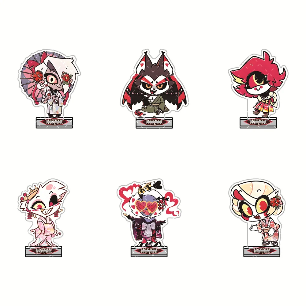 هازبين فندق أكريليك ستاندي 10 سم - شخصية تشارلي/هاسك عالية الدقة، ديكور سطح المكتب قابل للجمع لمحبي الرسوم المتحركة