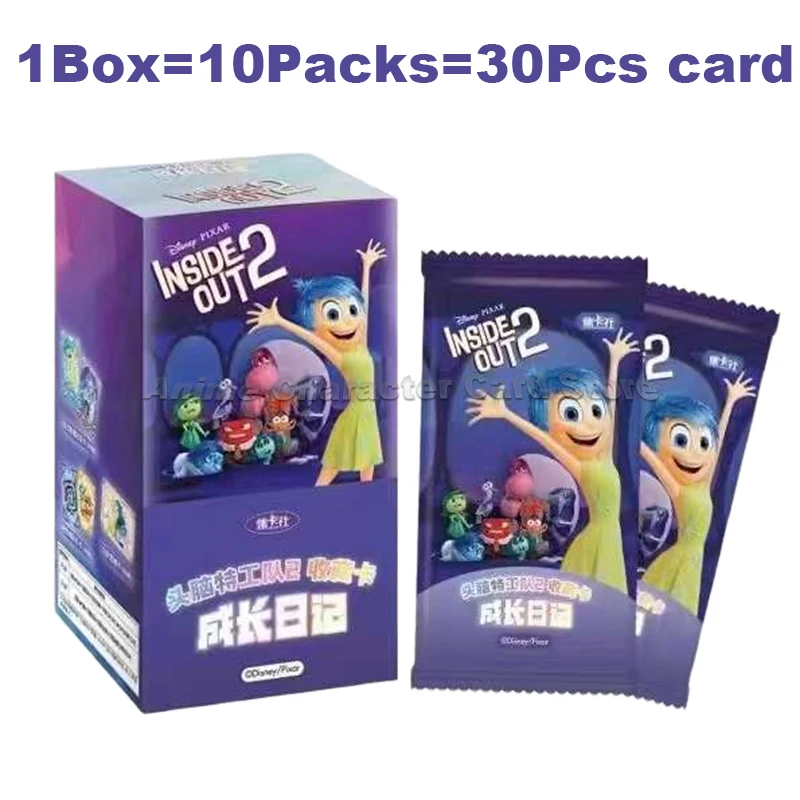 Inside Out 2 Card Cartoon Intensa Mente Character Joy Sadness Anger Disgust Fear Riley Collection Cards Children Christmas Gifts