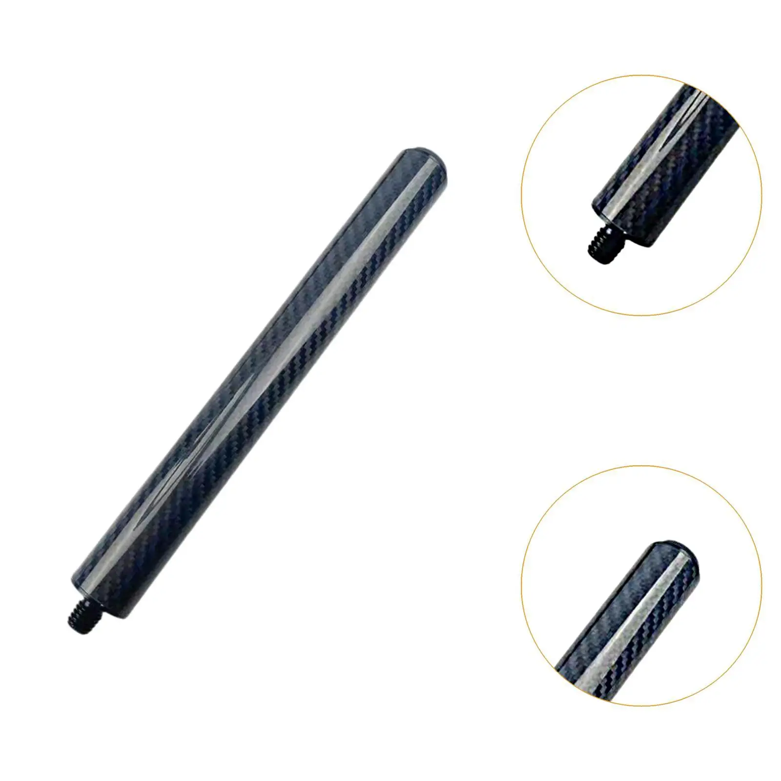 Billiard Pool Cue Extender Carbon Fiber Practice Billiards Pool Cue End Extender