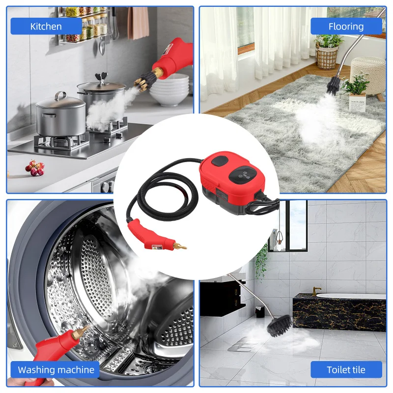 

2500W High Pressure Steam Cleaner High Pressurized Steam Cleaning Machine 1100ml 3 Bar Portable Handheld Steam Cleaners