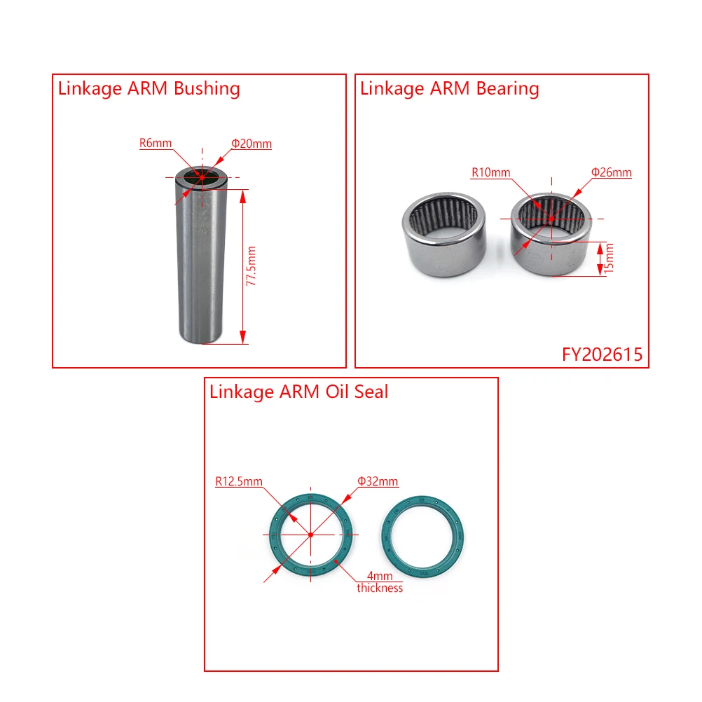 OTOM Motorcycle Linkage ARM Triangle Lever Accessories Bearing Oil Seal Bushing For HONDA CR125 CR250 CRF250R CRF450R/X 05-09