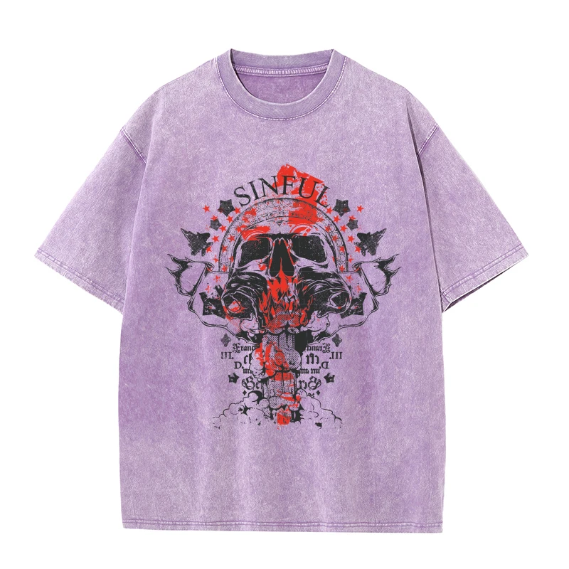 Women Top NEW Unisex Woman Clothing Skull Cotton T-shirts for Women Y2k Clothes Personalized T-shirt Plus Size Women's Clothing