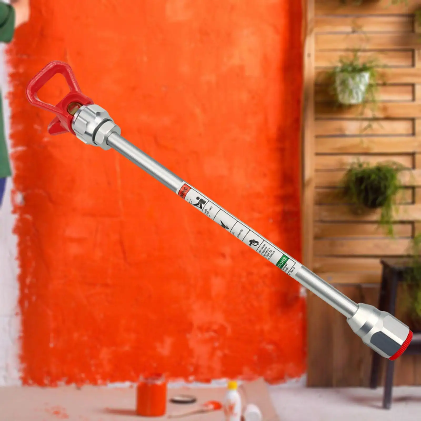 Quick Connect Aluminum Sprayer Extension Wands Airless Paint Sprayer Tip Pole Rod 75cm with Nozzle Seat for Smooth Finish Wall