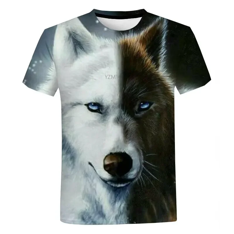 Summer Apparel Wolf Graphic 3d T Shirt Fashion Ladies T-Shirts Harajuku Y2k Streetwear Women\'s Short Sleeve Tops