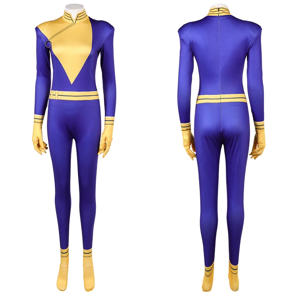 Rogue Top Pants Jean Grey Cosplay Dress Costume Psylocke Bodysuit Outfit Polaris Jumpsuit Gloves Halloween Carnival Disguise view 6