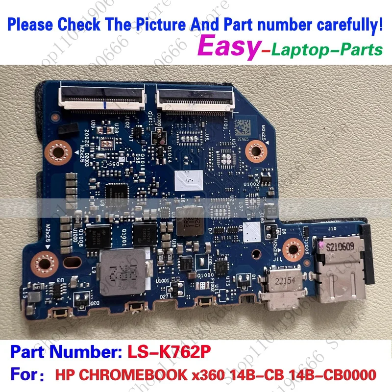 

GYX New For HP CHROMEBOOK x360 14B-CB 14B-CB0000 USB BOARD LS-K762P.