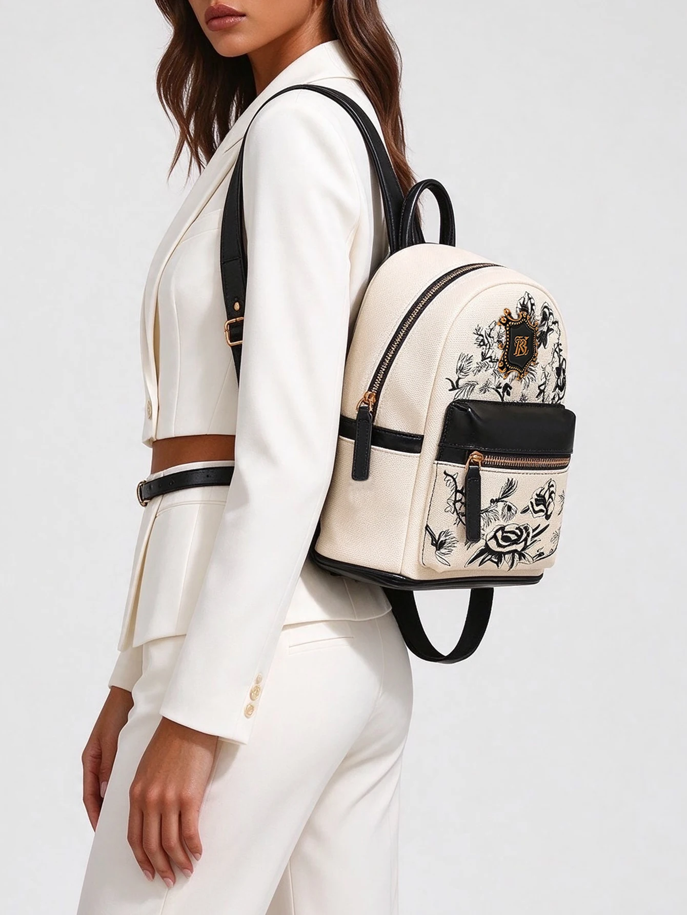 2026 fashion new Chinese luxury ladies' backpacks advanced embroidery thread commuting lightweight large-capacity backpack leisu
