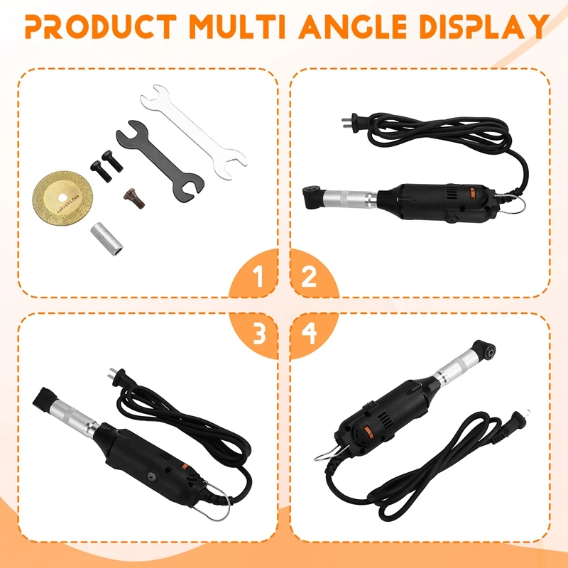 350W 90 Degree Speed Adjustable Electric Elbow Ceramic Tile Sewing Machine Tile Cleaning Tools US Plug